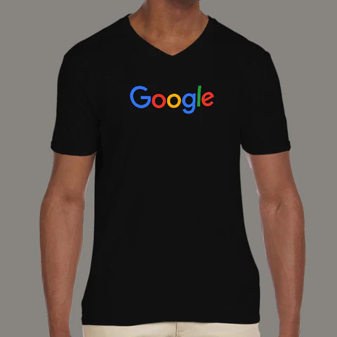 Buy This Google Logo Offer V Neck T-Shirt For Men (November) For Prepaid Only