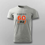 My Heart Beats 60Hz T-shirt For Men