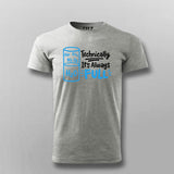 H2O Full Science T-Shirt For Men  – Funny Physics