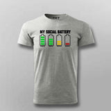 Social Battery T-Shirt for Men – Drained Around People