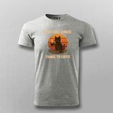 Typing Since Sunrise Cat Coffee T-shirt For Men