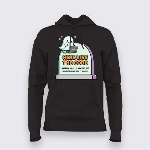 Here Lies The Code Hoodie For Women