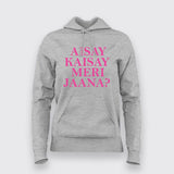 HindiUrdu Quote  Bollywood, Desi Art  Pakistani Art, Hasan Raheem Hoodies For Women