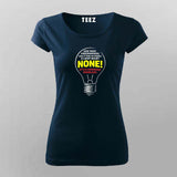 How Many Programmers Light Bulb T-shirt For Women
