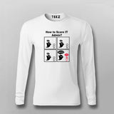 How to Scare IT Admin funny Programming Joke T-shirt for Men Online India.