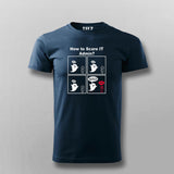 How to Scare IT Admin funny Programming Joke T-shirt for Men Online India.