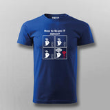 How to Scare IT Admin funny Programming Joke T-shirt for Men Online India.