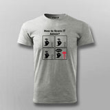 How to Scare IT Admin funny Programming Joke T-shirt for Men Online India.