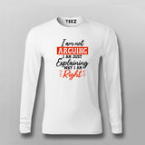 Not Arguing, Just Explaining: Debate Tee