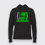 I Am Root But I Have No Idea What I'm Doing Funny Programming Hoodies For Women