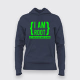 I Am Root But I Have No Idea What I'm Doing Funny Programming Hoodies For Women