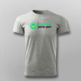 IIM Shillong casual round-neck T-shirt in gray with logo
