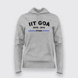 IIT Goa ESTD 2016 Women's Trendy Hoodie