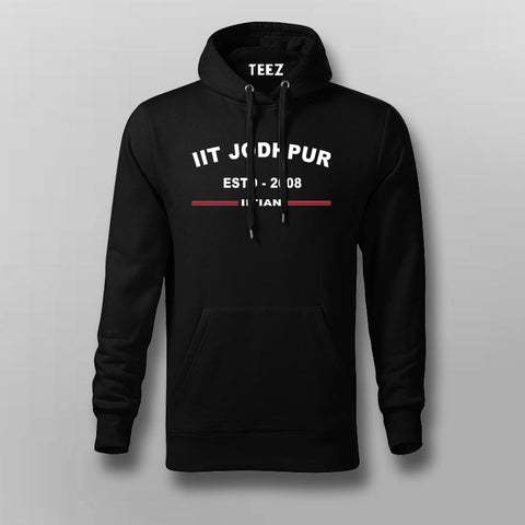 IIT Jodhpur ESTD 2008 Round Neck Hoodie for Men - Official Merch