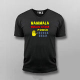 IRUNGABHAIIBlackVNeckTShirtForMen