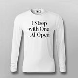 I Sleep With One AI Open T-shirt For Men