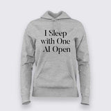 I Sleep With One AI Open Hoodie For Women
