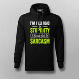 I’m Allergic To Stupidity Sarcasm Quote Hoodie For Men