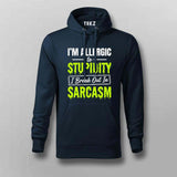 I’m Allergic To Stupidity Sarcasm Quote Hoodie For Men
