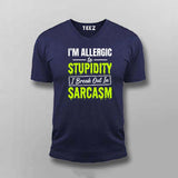 I’m Allergic To Stupidity Sarcasm Quote T-shirt For Men