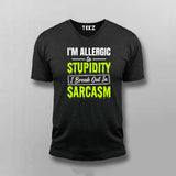 I’m Allergic To Stupidity Sarcasm Quote T-shirt For Men