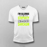 I’m Allergic To Stupidity Sarcasm Quote T-shirt For Men