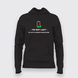 Energy Saving Mode Women Tee - Funny Lazy Wear by Teez