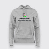 Energy Saving Mode Women Tee - Funny Lazy Wear by Teez