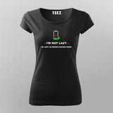 Energy Saving Mode Women Tee - Funny Lazy Wear by Teez