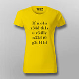If You Can Read This Leet Speak 1337 T-Shirt For Women