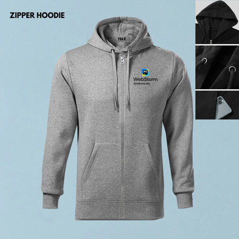 JetBrains WebStorm Developer Hoodie & Zipper Hoodie For Men – Coding Tech Style