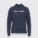 Less People More Dogs - dog lover Hoodies For Women