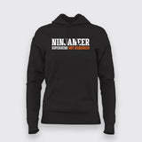 Ninjaneer Superhero Not Required Funny Engineer T-Shirt For Women