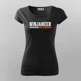 Ninjaneer Superhero Not Required Funny Engineer T-Shirt For Women