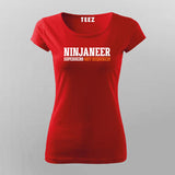 Ninjaneer Superhero Not Required Funny Engineer T-Shirt For Women