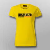 Ninjaneer Superhero Not Required Funny Engineer T-Shirt For Women