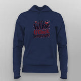 Wine O'Clock T-Shirt for Women – Online India Funny Tee
