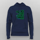 Safe in VS Code Hoodie For Women – The Dev’s Zen Zone