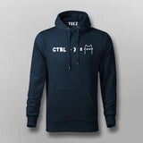 "Ctrl + X = Shortcat" Funny Men's Hoodie for Cat Lovers