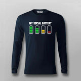Social Battery T-Shirt for Men – Drained Around People