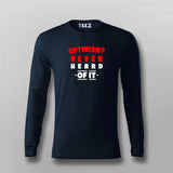 Optimism Never T-shirt For Men