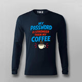 My Password Is Stronger T-Shirt For Men – Coffee vs Code Edition