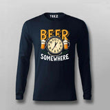Beer Somewhere T-Shirt for Men – Funny Tee Online India