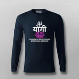 Yogi Spiritual Lotus Trishul T-shirt For Men