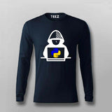 Python Hacker T-Shirt For Men – Cool Programmer & Coder