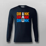 Drink Drank Drunk T-Shirt for Men – Online India Party Tee