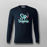Sip Happens T-Shirt for Men – Funny Tee Online India