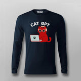 Cat GPT Men's T-Shirt – AI Meets Feline Attitude