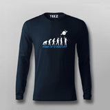 Navy Full Sleeve T Shirt For Men