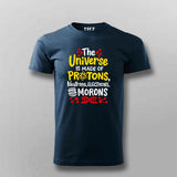 Universe & Protons Science T-Shirt For Men - Geeky & Fun